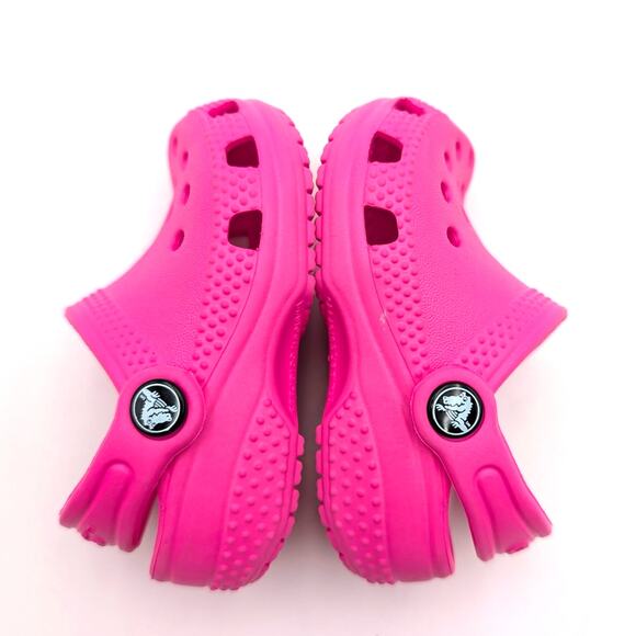 Crocs Baya Unisex Kids Slip-On Clogs Slippers Lightweight Pink Size US3 EU18 - Picture 6 of 7